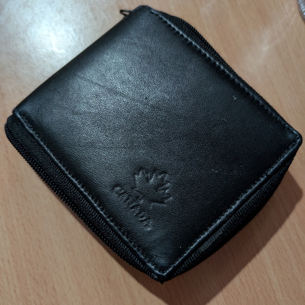 Canada Black Leather Wallet